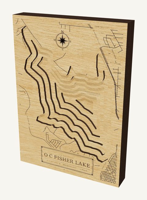 O C Fisher Lake wood map