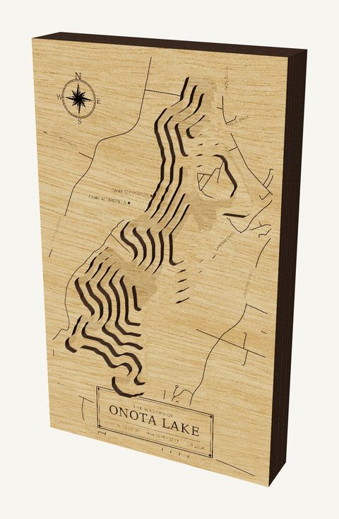 Onota Lake wood map