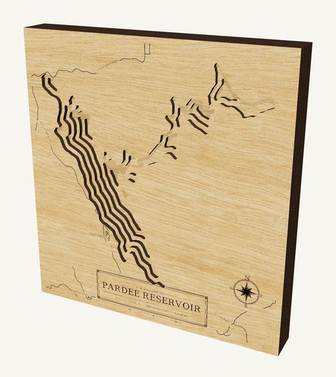 Pardee Reservoir wood map