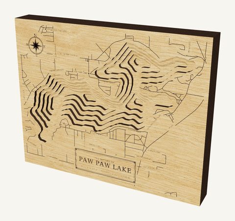 Paw Paw Lake wood map
