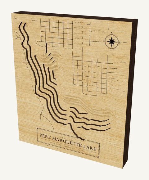 Pere Marquette Lake wood map