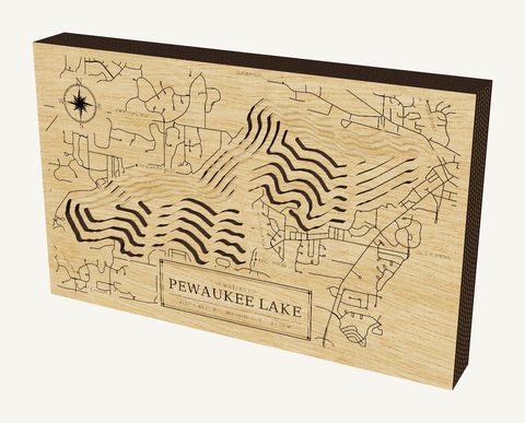 Pewaukee Lake wood map