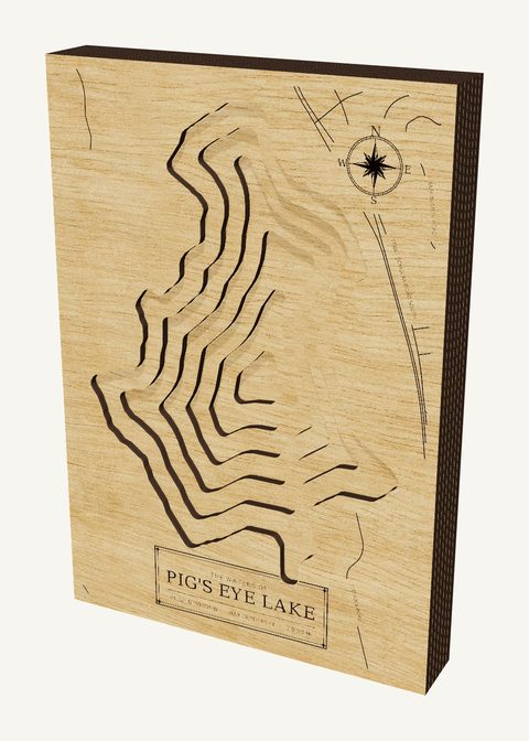 Pig's Eye Lake wood map