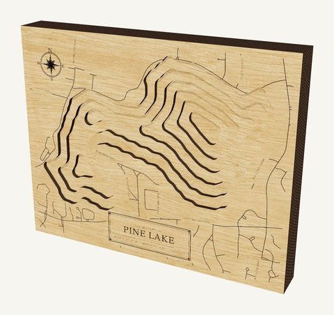 Pine Lake wood map
