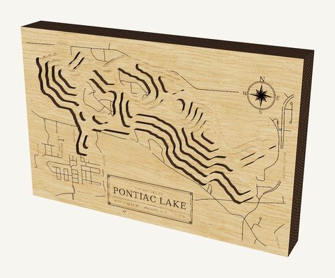 Pontiac Lake wood map