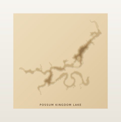 Possum Kingdom Lake wood map