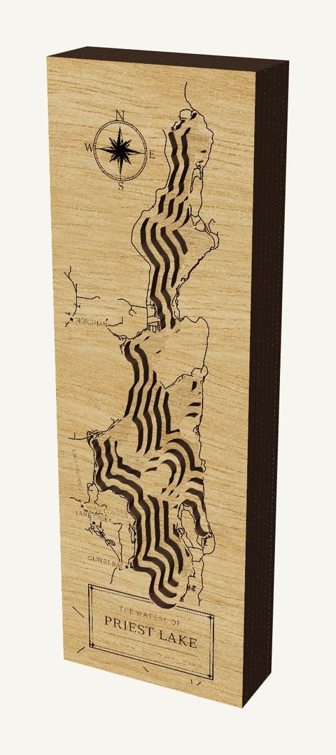 Priest Lake wood map