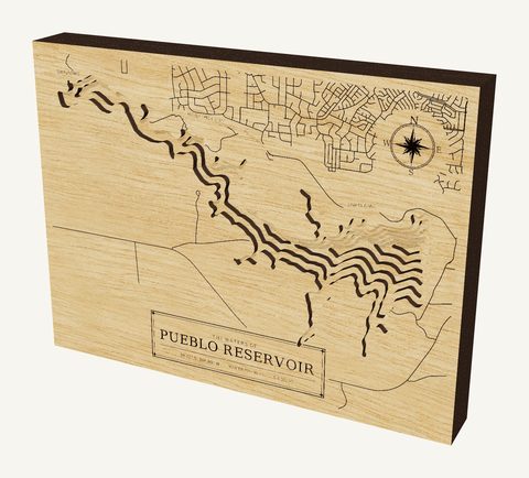 Pueblo Reservoir wood map