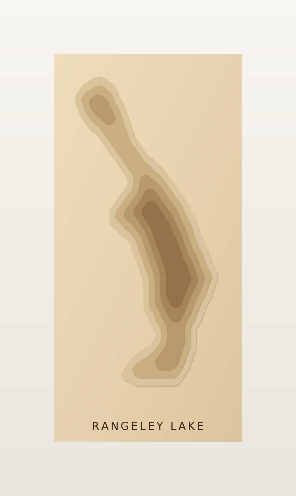 Rangeley Lake 3D wood map, preview view