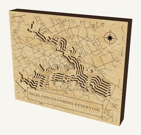 Richland-Chambers Reservoir wood map