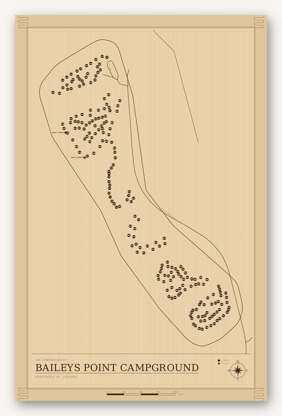 Baileys Point Campground map, card view