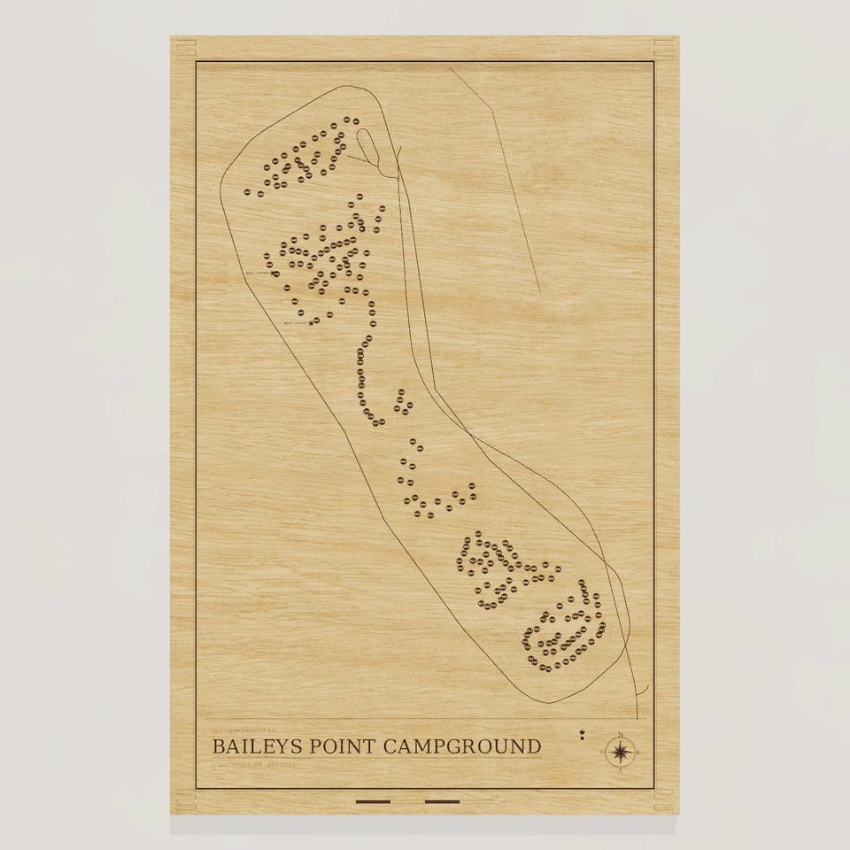 Baileys Point Campground map, front view