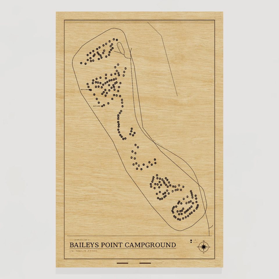 Baileys Point Campground map, front view
