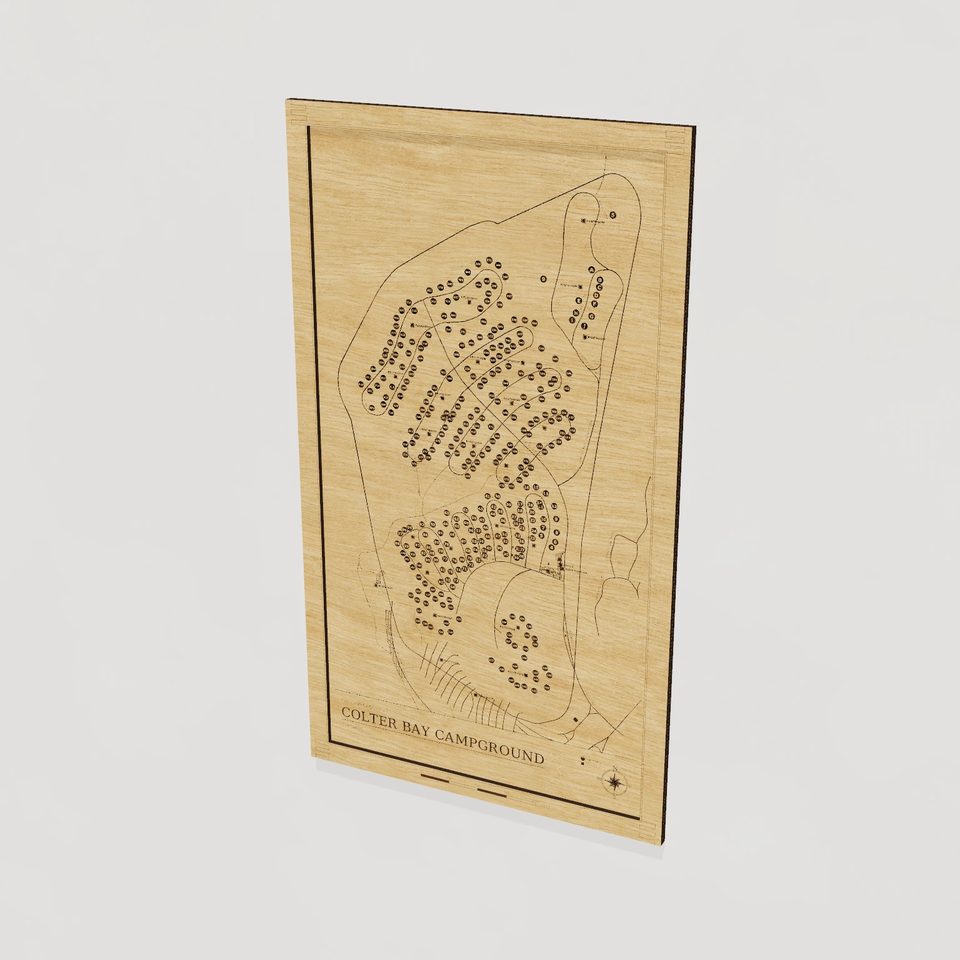 Colter Bay Campground map, hero view