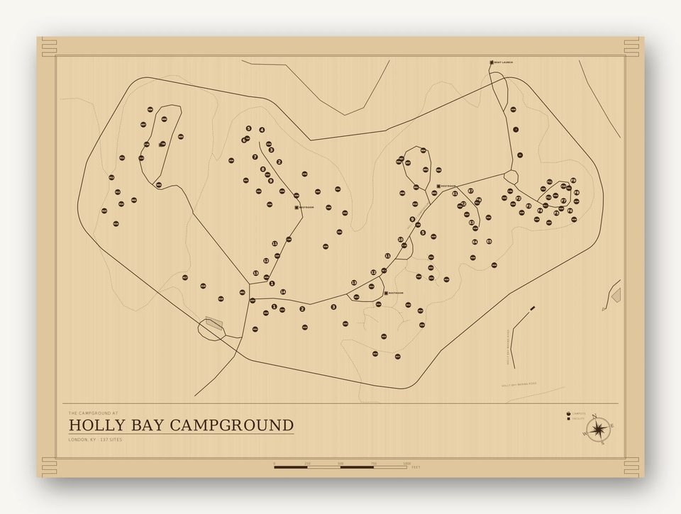 Holly Bay Campground map, card view