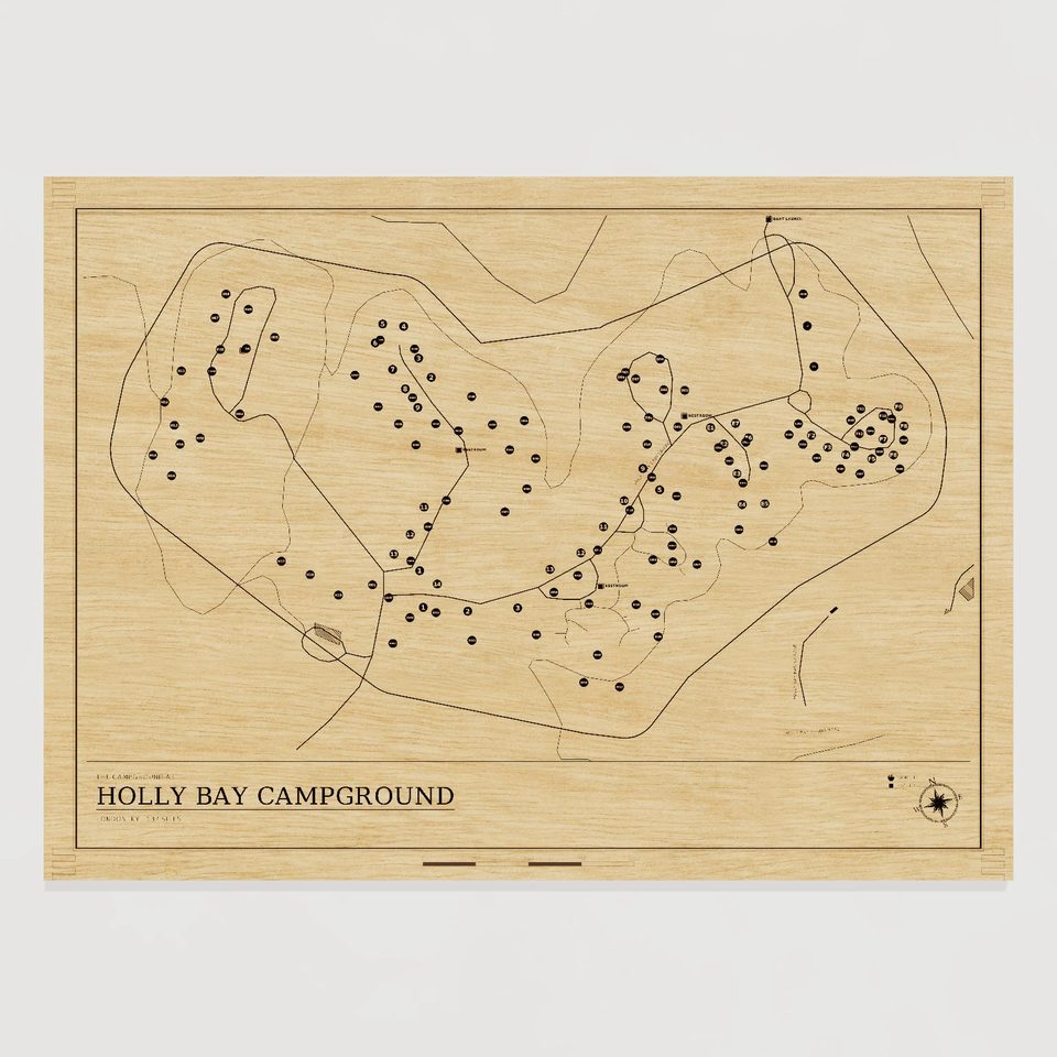 Holly Bay Campground map, front view