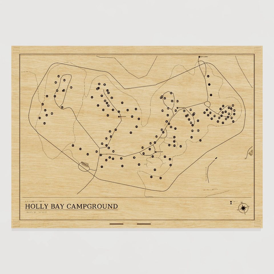Holly Bay Campground map, front view