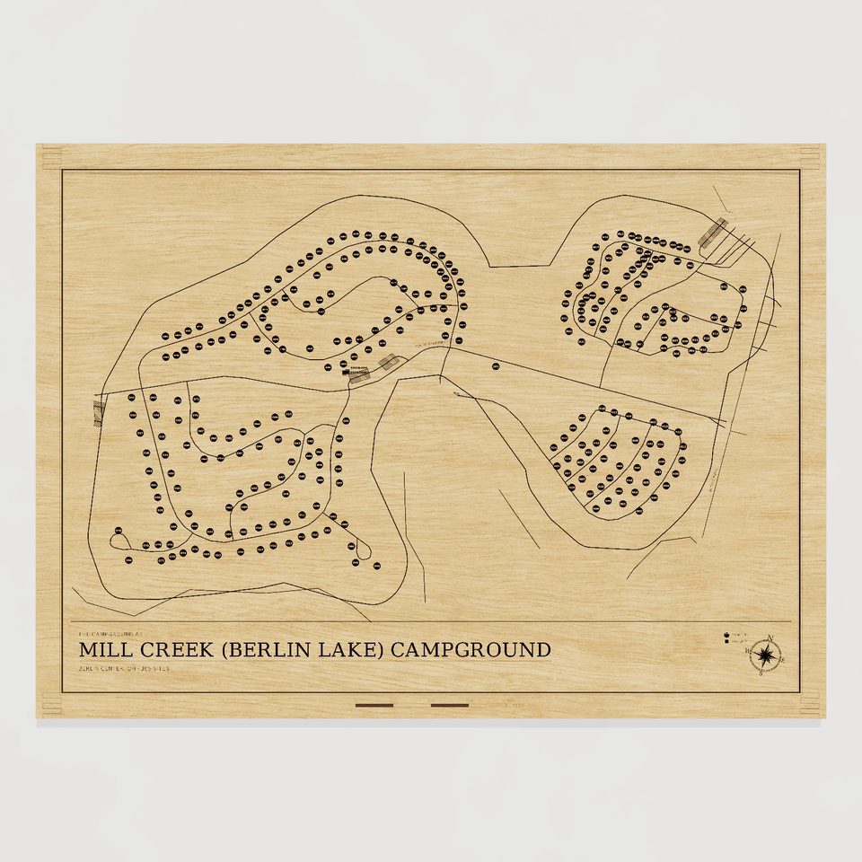 Mill Creek Campground map, front view