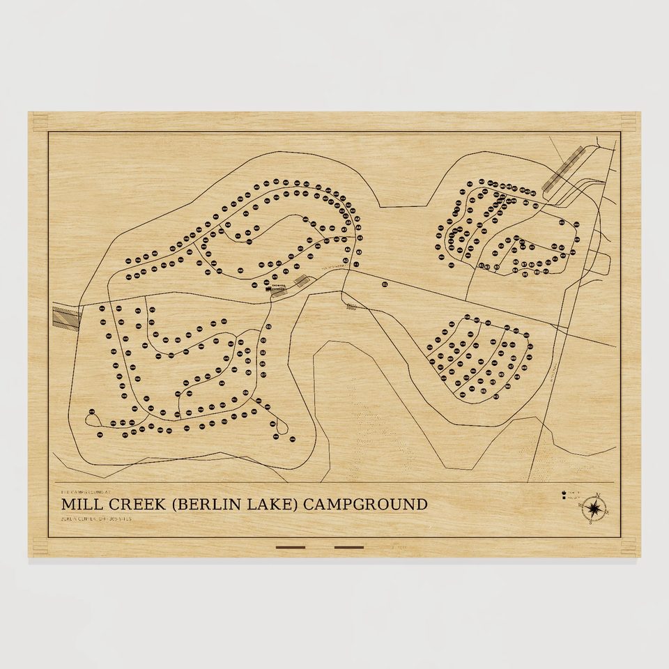 Mill Creek Campground map, front view