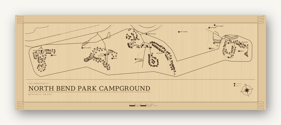 North Bend Park Campground map, card view