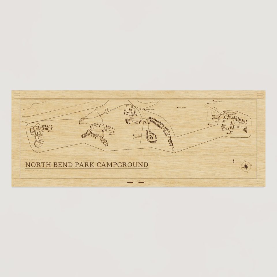 North Bend Park Campground map, front view