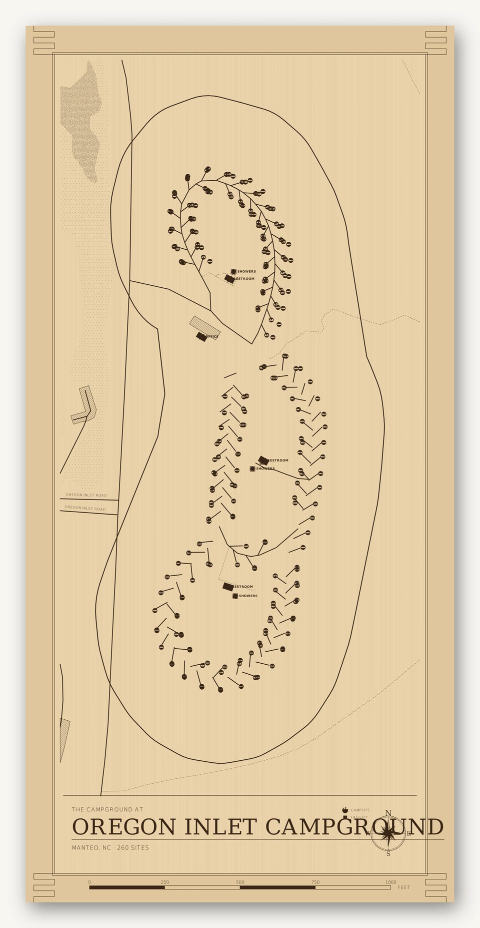Oregon Inlet Campground map, card view