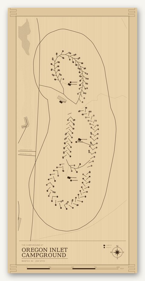 Oregon Inlet Campground map