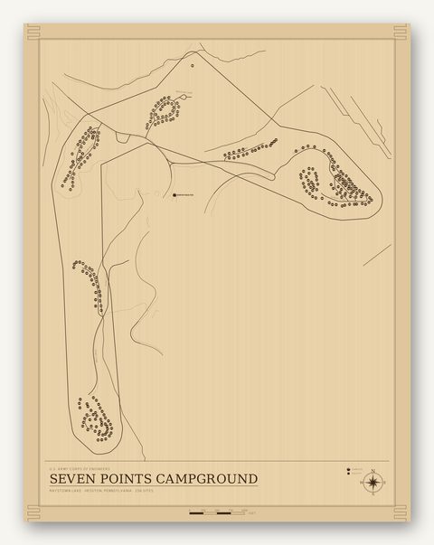 Seven Points Campground map