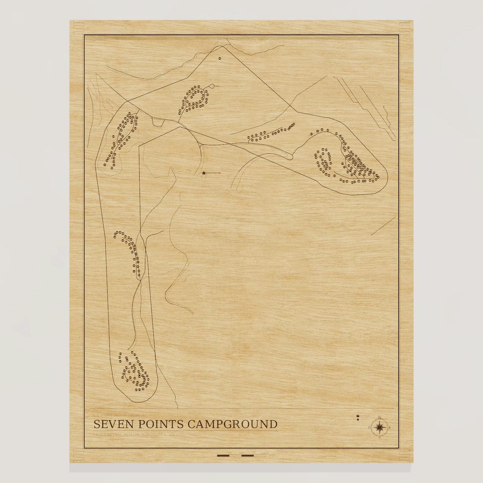 Seven Points Campground map, front view