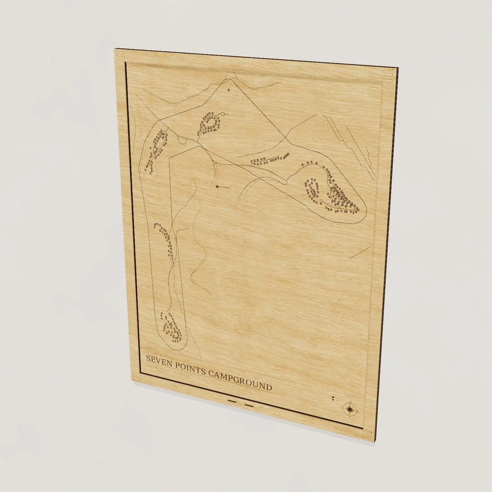 Seven Points Campground map, hero view