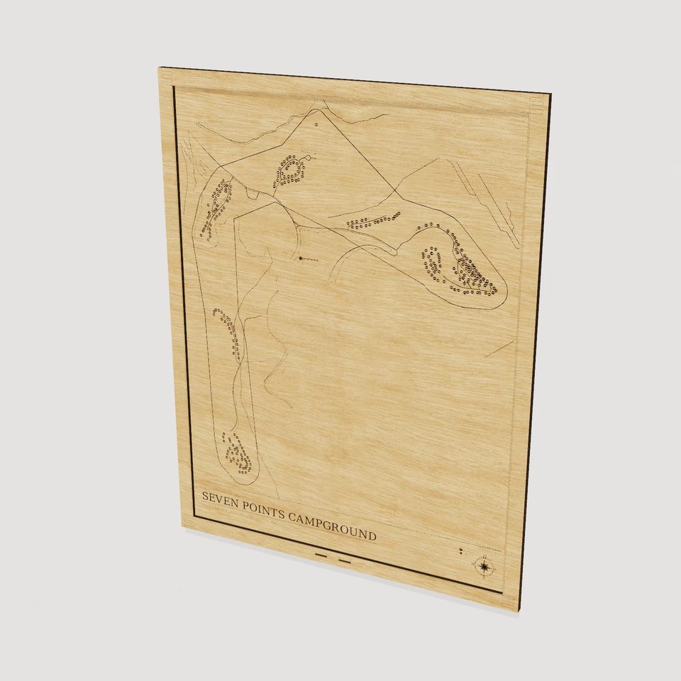 Seven Points Campground map, hero view