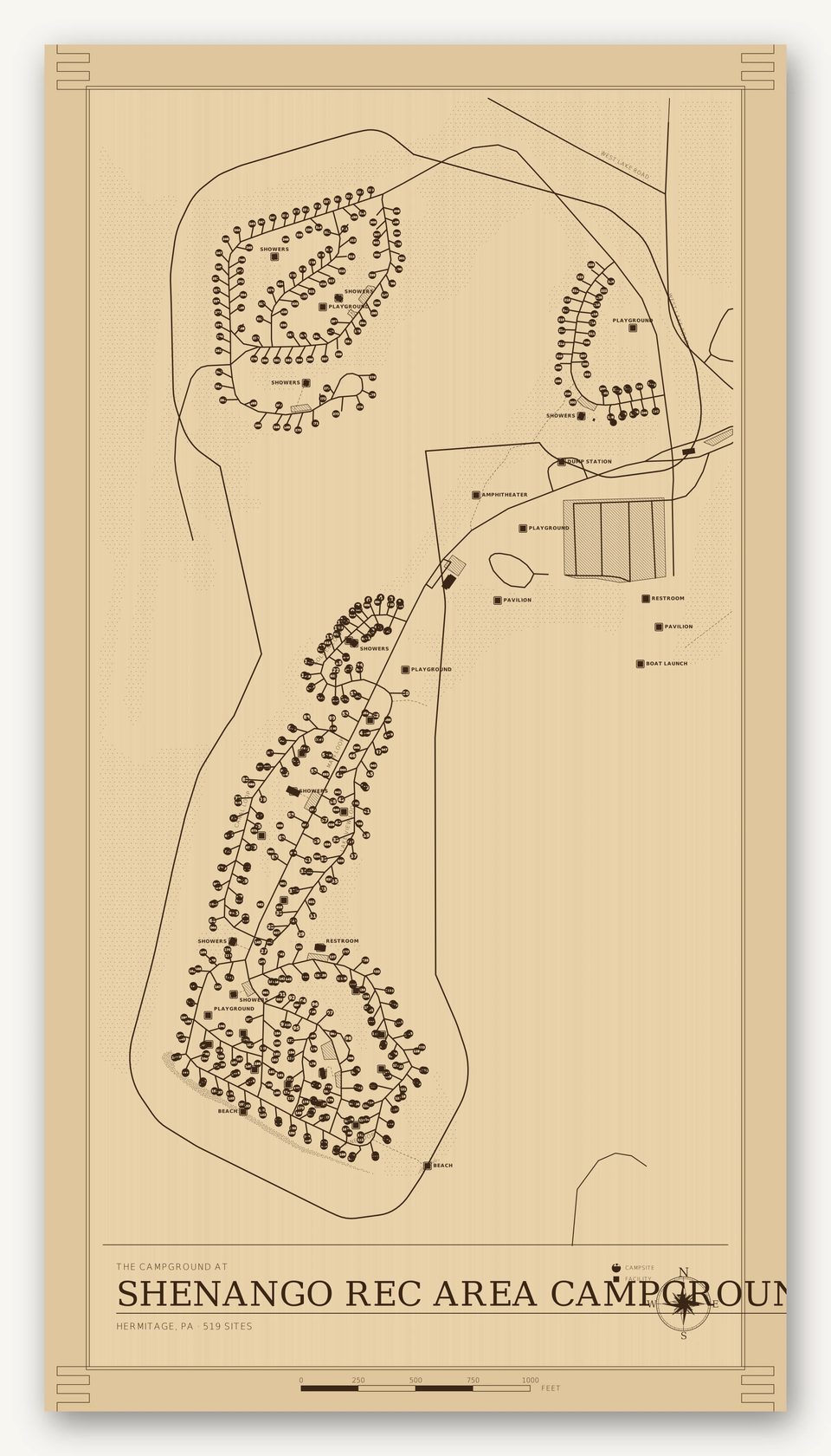 Shenango Recreation Area Campground map, card view