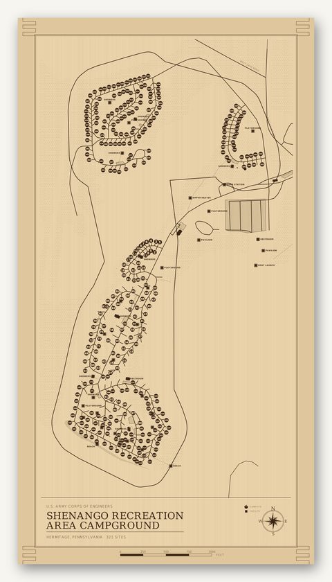 Shenango Recreation Area Campground map