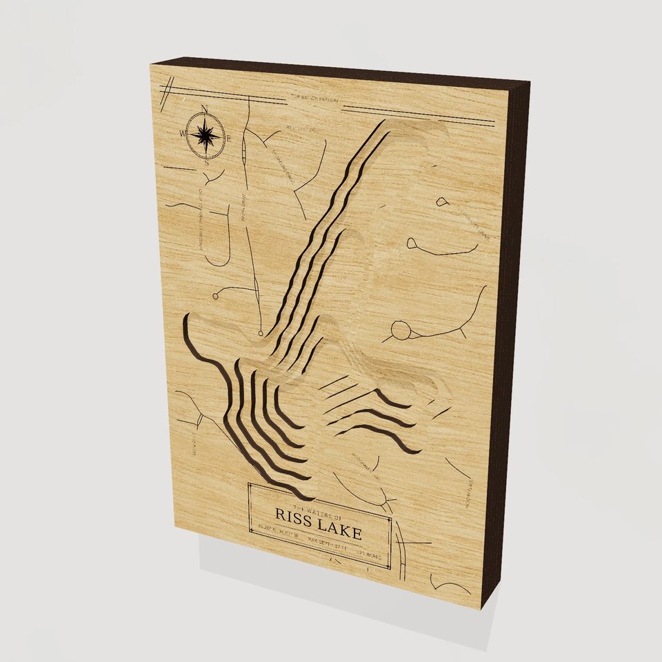 Riss Lake 3D wood map, hero view
