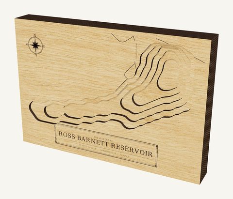 Ross Barnett Reservoir wood map