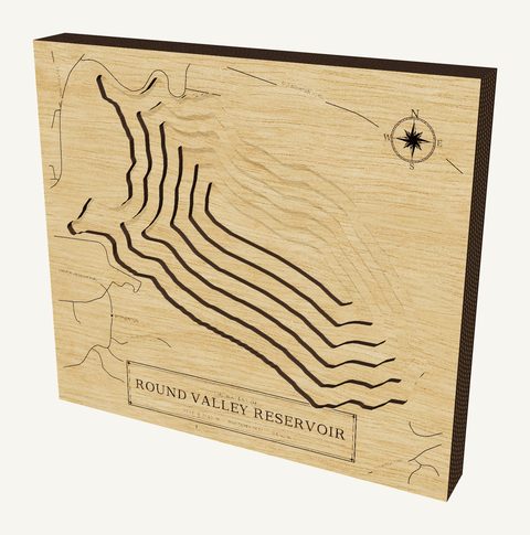 Round Valley Reservoir wood map