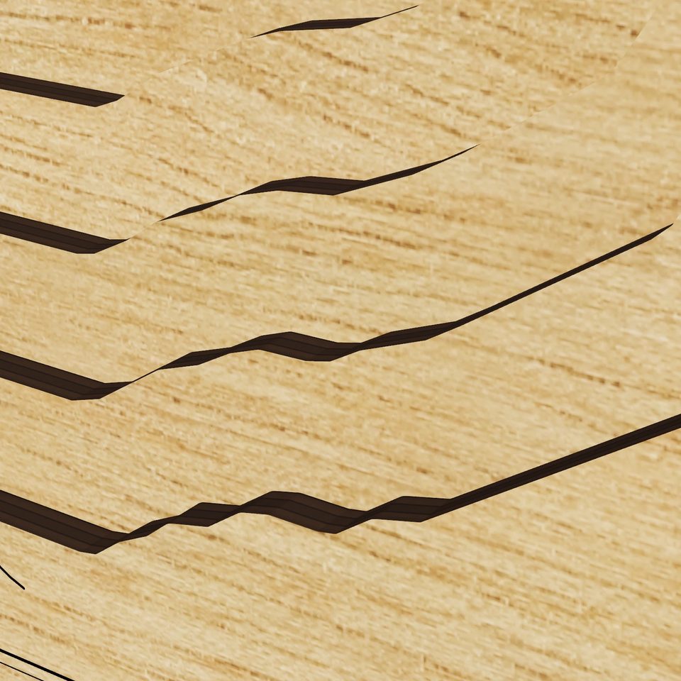 Sand Lake 3D wood map, detail view