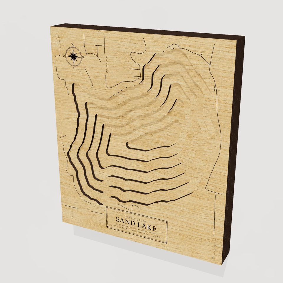 Sand Lake 3D wood map, hero view