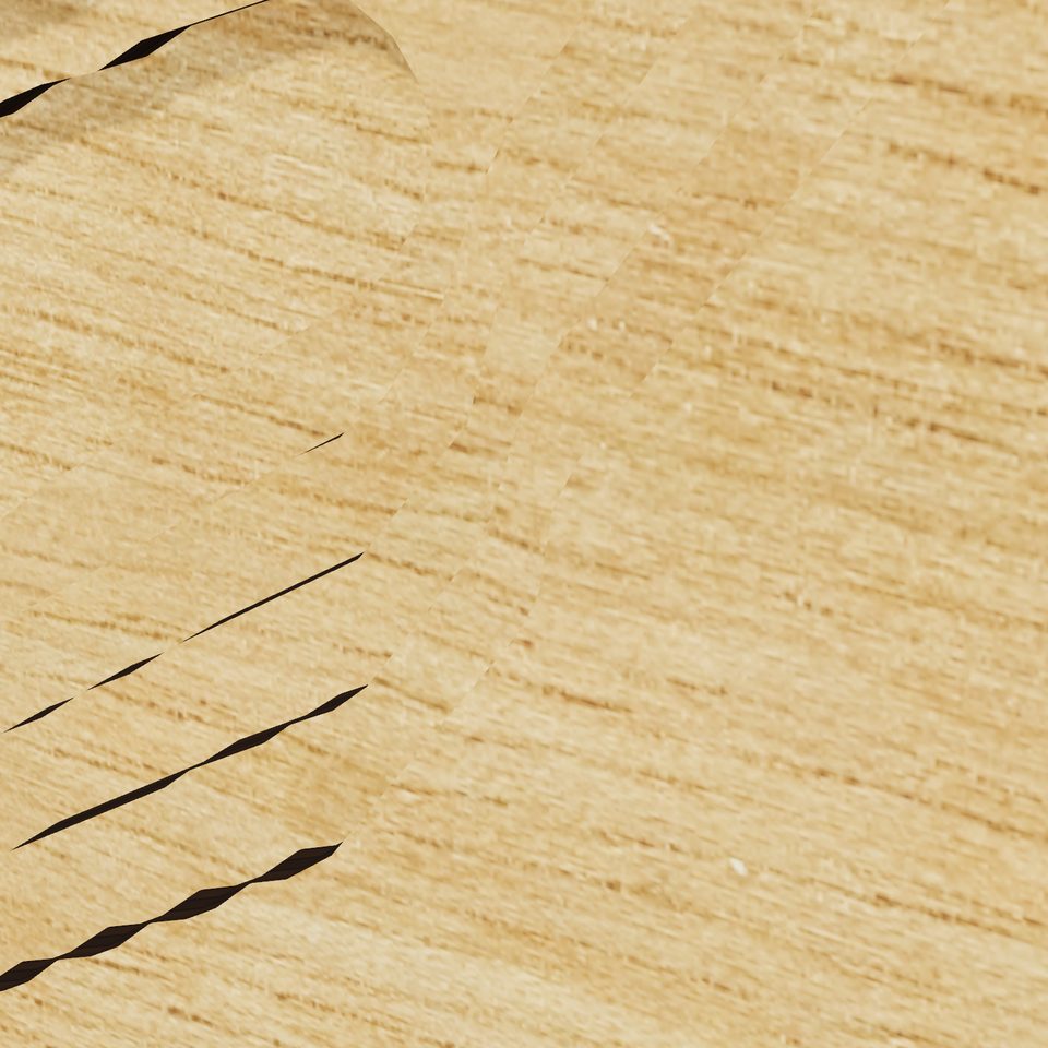 Saratoga Lake 3D wood map, detail view