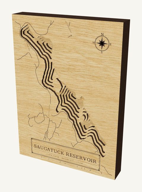 Saugatuck Reservoir wood map