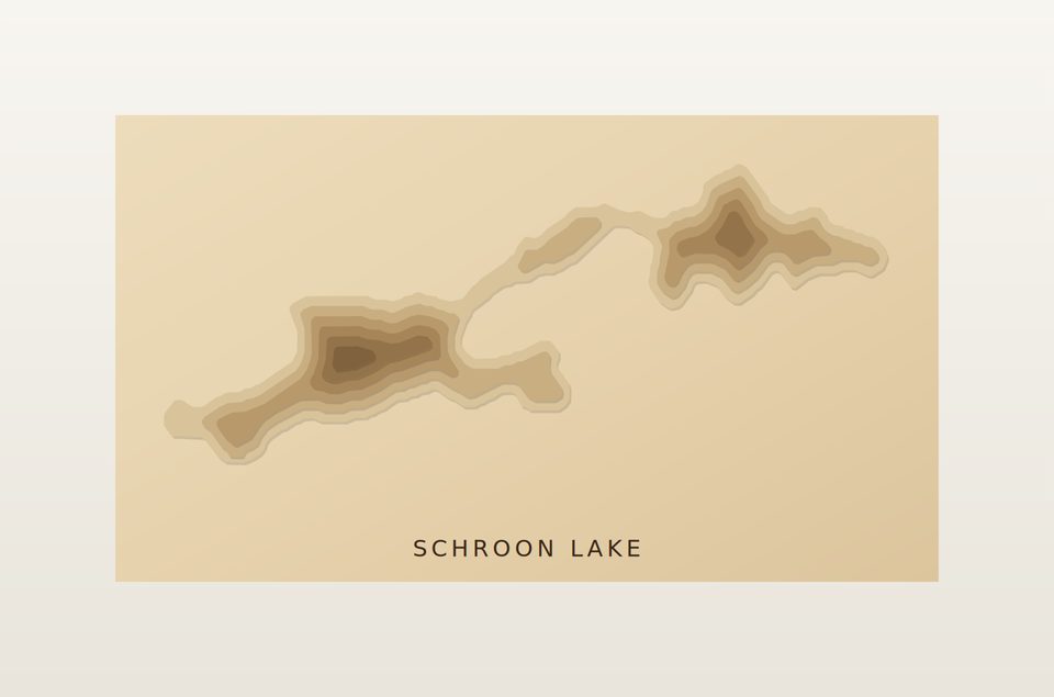 Schroon Lake 3D wood map, preview view