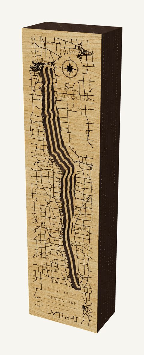 Seneca Lake wood map