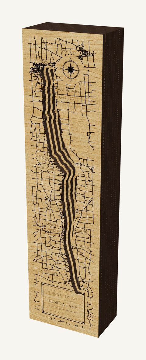 Seneca Lake wood map