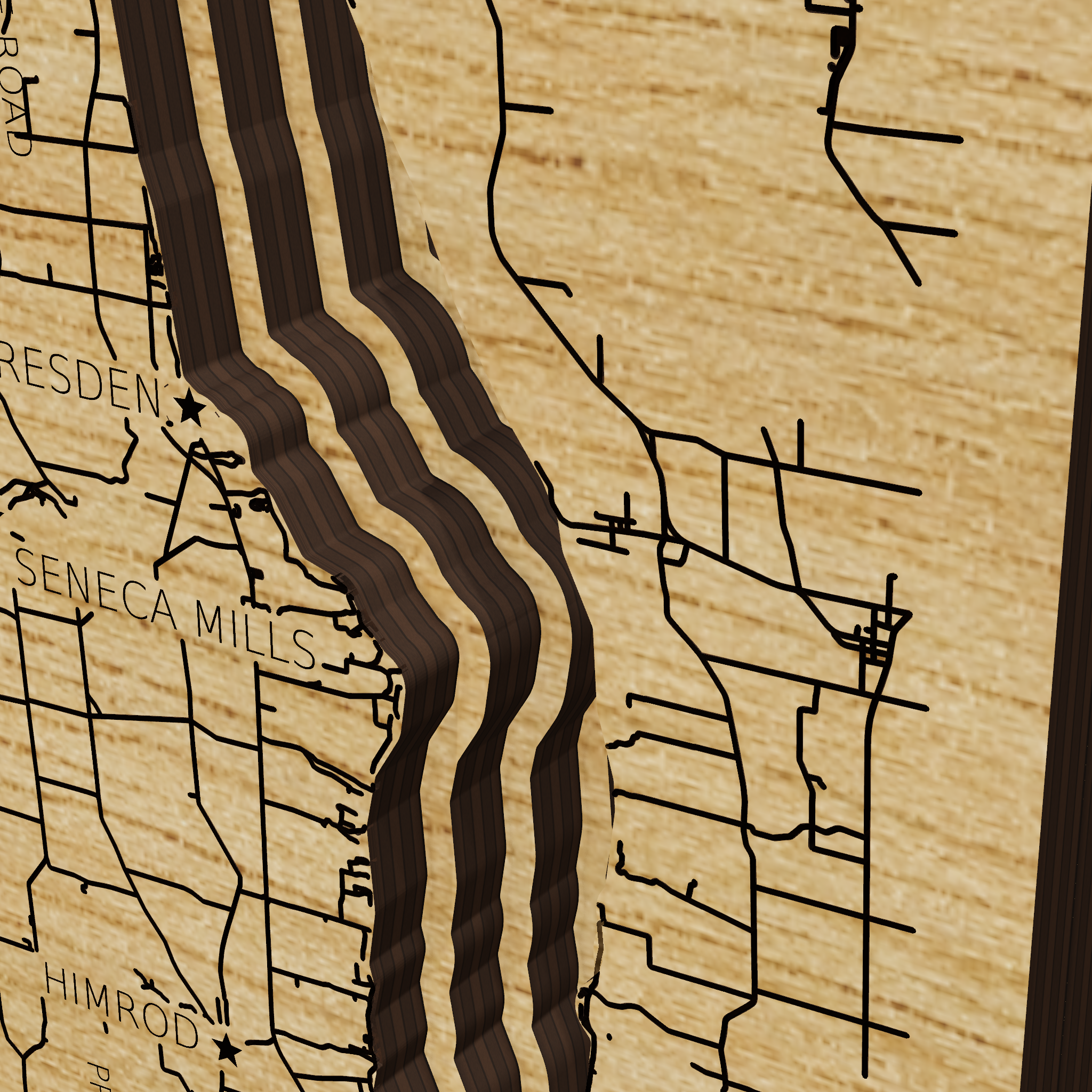 Seneca Lake map, detail view