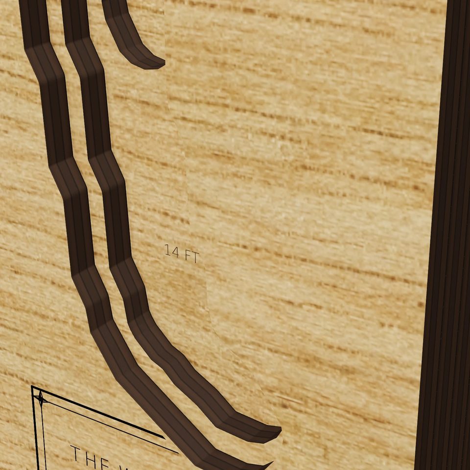 Shepaug Reservoir 3D wood map, detail view