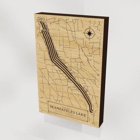 Skaneateles Lake wood depth map
