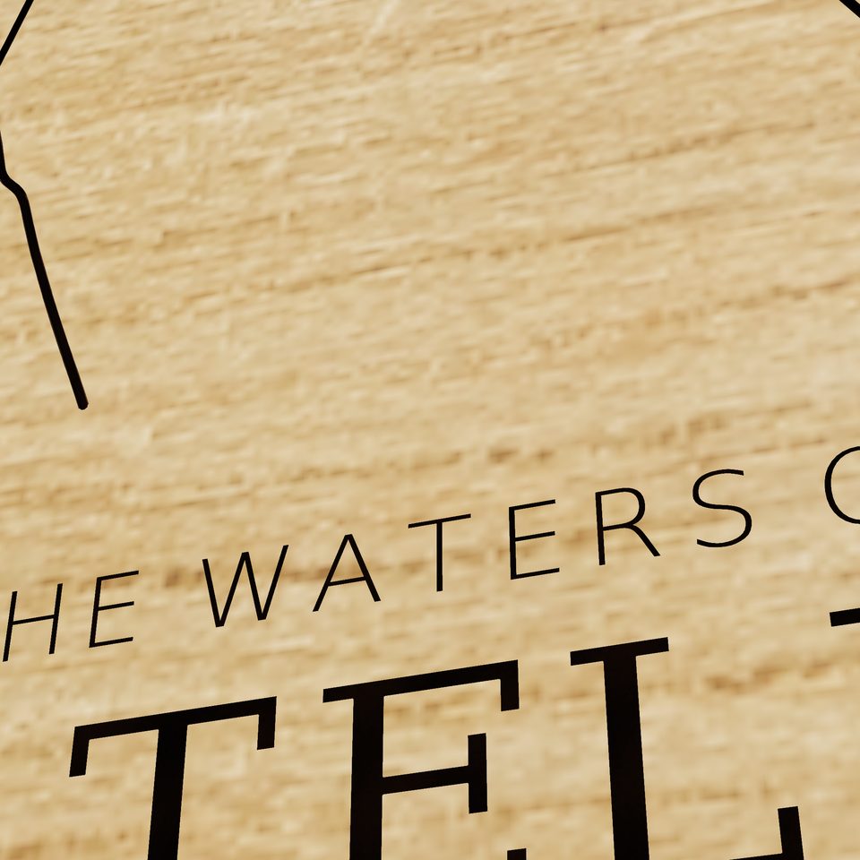 Skaneateles Lake 3D wood map, title view