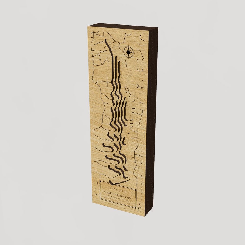 Sleepy Hollow Lake 3D wood map, hero view