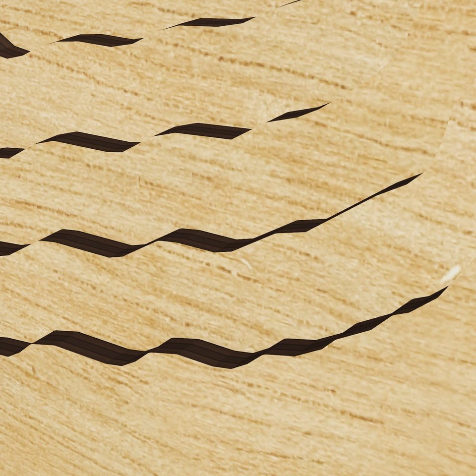Spencer Lake 3D wood map, detail view