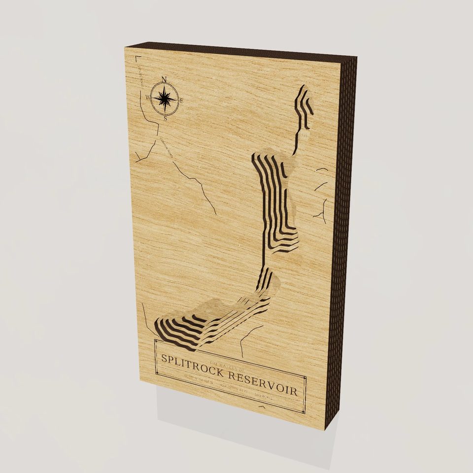 Splitrock Reservoir 3D wood map, hero view
